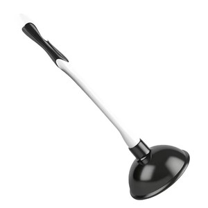 Ensemble brosse et déboucheur de toilettes avec gobelet en plastique - Kit de rangement et de nettoyage pour salle de bain domestique pour le débouchage des toilettes - Product Image 2
