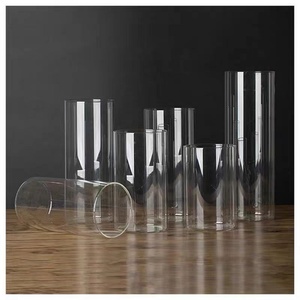 Vente en gros de porte-bougies Hurrica, récipients à bougies personnalisés en cristal transparent, décoration de mariage à domicile, grands contenants à bougies en verre vides - Product Image 4