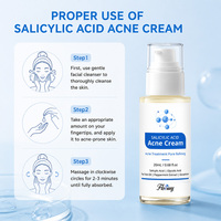 Crème éclaircissante pour le visage à l'acide salicylique, soin anti-acné, éclaircissement du teint, atténuation des marques d'acné, contrôle du sébum, hydratant pour peaux sensibles, OEM