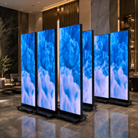 Écran d'affichage LED pliable P2.5 pour intérieur, ultra fin, HD, affichage publicitaire commercial pour stand d'exposition