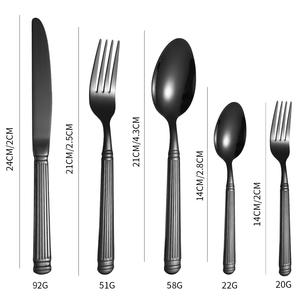 Vajilla de columna romana de lujo, juegos de vajilla de acero inoxidable, cubiertos de boda, cuchillo, tenedor, cuchara, cuchillo para carne, juego de cubiertos - Product Image 5