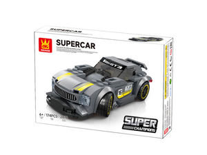 Wange 2870-2891 Serie de Carreras, Bloques de Construcción de Partículas Pequeñas, Juguetes DIY, Coches Deportivos, Plástico ABS, Puesto de Mercado Nocturno - Product Image 1