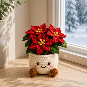 Nueva Decoración Navideña Hecha a Mano con Ganchillo para Macetas, Decoración Creativa Navideña para Escritorio, Regalo - Product Image 5