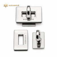 HONMEO Fermoir rotatif personnalisé en alliage de zinc argenté pour sac à main, porte-documents, couture
