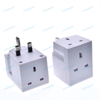 Adaptateur de prise triple 3 voies-Adaptateur de prise d'extension multi-prises-Rallonges de prise 3 broches UK 250V 13 Amp, pour la maison