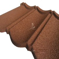 Tôles de toiture en acier revêtues de granulés de pierre dorée, qualité sud-coréenne, matériau de toiture décoratif, 0,5 mm
