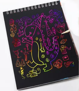 Groothandel Kras Schilderij Verblinding Doodle Boek Student Speelgoed Leuk Krasboek Spoel Tekenboek
