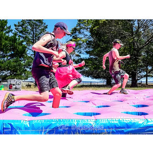 Tapis d'obstacle parcours de sport jeu d'obstacle de course gonflable Ultimate Knockout Tyre Run jeu de compétition gonflable à vendre - Product Image 5