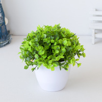 Bonsaï artificiel en plastique de simulation, plante en pot de bureau, ornement de décoration intérieure, petit pendule