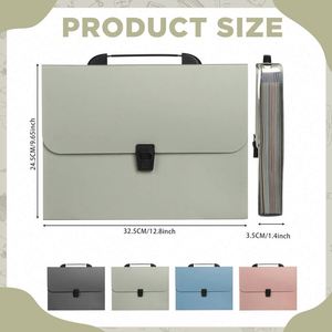 Organizador de Acordeón de 13 Bolsillos con Cubierta y Separadores de Colores, Carpeta de Archivos Expandible Portátil Tamaño A4, Carta y Legal - Product Image 4