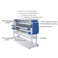 Laminateur à froid automatique YINGHE 168 cm avec alimentation pneumatique pour films grand format, machine à plastifier pour panneaux KT/vinyle avec rouleau en silicone