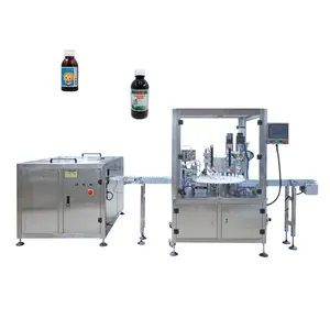 high accuracy liquid filling and capping packaging machine production line bottle syrup oral liquid filling machine