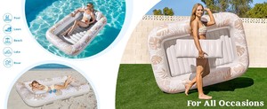 Flotteur gonflable <span class=keywords><strong>de</strong></span> chaise longue <span class=keywords><strong>de</strong></span> piscine <span class=keywords><strong>de</strong></span> bronzage, flotteurs <span class=keywords><strong>de</strong></span> piscine <span class=keywords><strong>de</strong></span> 70 "x 46" pour adultes avec oreiller, salon <span class=keywords><strong>de</strong></span> lit <span class=keywords><strong>de</strong></span> bronzage pour l'eau, boule pour enfants - Product Image 6