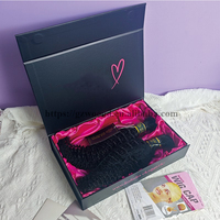 Boîtes de rubans de cheveux de luxe Emballage de perruque tissée Accessoires de vêtements Boîte cadeau magnétique pliable avec insert en satin rose