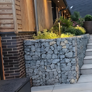 Vườn ngoài trời trang trí euro-phong cách đá tường lồng dây thép mạ kẽm lưới Hàn gabion giỏ với CE ISO chứng nhận - Product Image 1