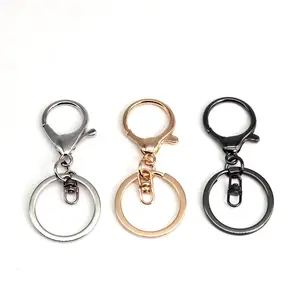 Nhà Sản Xuất Bán Buôn Kim Loại Móc Chìa Khóa Ba Mảnh Thiết Lập 8-Hình Chuỗi Keychain Hợp Kim Tôm Hùm Móc Chìa Khóa Phụ Kiện Tự Làm