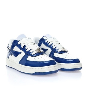 Chaussures de skate décontractées rétro pour hommes, style étoile bleue, respirantes, avec plateforme, chaussures de skate décontractées - Product Image 1