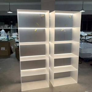 Vitrina de acrílico para exteriores mecanizable por CNC, estanterías de almacenamiento para artesanías, tira de luz opcional para muebles del hogar y recibidores. - Product Image 2