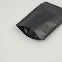 Vente en gros de sacs d'emballage à fermeture éclair de qualité alimentaire pochette support mylar en feuille d'aluminium noir mat sac en plastique PET/PE thermoscellé