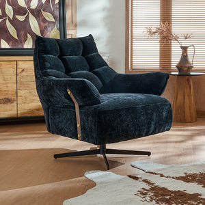 เก้าอี้โซฟาเดี่ยวสไตล์นอร์ดิก เก้าอี้หมุนสำหรับห้องนั่งเล่น เฟอร์นิเจอร์บ้านดีไซน์ทันสมัย เก้าอี้หรูหราคุณภาพสูง - Product Image 5