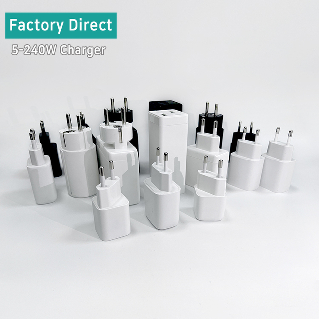 Factory Direct 20W 25W 30W 45W 50W 65W 100W 150W GaN PD Wall Usb Fast Mobile Phone Charger for Iphone Laptop Desktop Macbook KC