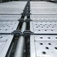Plateforme de marche industrielle personnalisable en acier Q235/aluminium, robuste et soudée, pour la construction