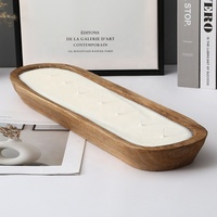 Bougie décorative de bateau en bois Bougie de table de ferme Bougie de bol de pâte en bois