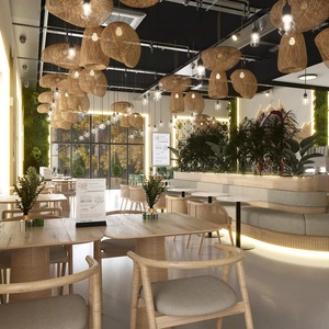 Comptoir de bar en bois avec éclairage LED |   Vitrine de présentation de confiseries et mobilier de café sur mesure - Product Image 6