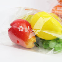 Op Maat Bedrukt Logo Bevroren Voedsel Anti Vernevelen Vers Plastic Rits Fruit Groenten Verpakking Voor Druivenappel Kers