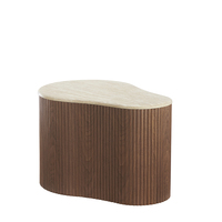 Fabrication en usine, nouvelle tendance, tables basses rondes en bois de luxe modernes pour le salon