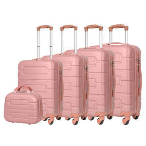 Sang Trọng Cổ Điển Phong Cách ABS Xe Đẩy Túi Du Lịch Chất Lượng Cao Trọng Lượng Nhẹ Mang Theo Vali Không Thấm Nước Hành Lý Đặt - Product Image 1