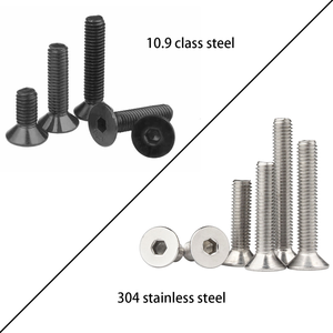 Tornillo M6 x 16 mm de Acero Inoxidable Negro <span class=keywords><strong>A2</strong></span> A4-80, Cabeza Avellanada, Hexagonal, <span class=keywords><strong>DIN</strong></span> 7991, Rosca Completa con Llave Allen - Product Image 3