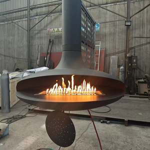 Custom Home Design: Concealed Ducted Indoor Gas <strong>Fireplace</strong> Suspended <strong>Fireplace</strong> <strong>Black</strong> High-Temperature Resistant <strong>Paint</strong> - Product Image 1