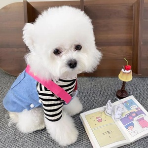 Overoles para Mascotas Beautiful Pets, Color Azul Claro con Tirantes Rosas, Ropa Ligera para Perros, Estilo Casual para Primavera/Verano - Product Image 2