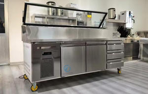 Equipo de Refrigeración de China, Barra de Ensaladas, Barra Fría, Mostrador de Preparación de Sándwiches y Pizza, Refrigerador, <span class=keywords><strong>Mesa</strong></span> de Preparación de Pizza - Product Image 4