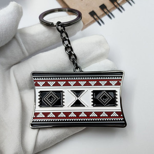 Özel siyah kaplama Plam ağacı anahtarlık yumuşak emaye Metal anahtarlık - Product Image 4