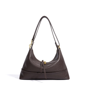 Custom Logo Single-Shoulder Bag Top-Grade Cowhide Leather <b>Handbag</b> Casual Tote Bag Retro Vintage Style Candy Pattern <b>Chains</b> - Product Image 5