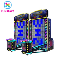 Funspaces Trendy Metal Block Stacker Ticket Arcade Game 1 Year Warranty Coin Operated Classic Game Machine