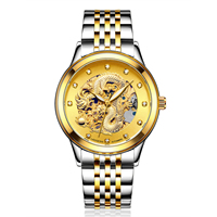Montre-bracelet en maille or étanche pour hommes, prix montres d'orient pour hommes, montre squelette mécanique automatique de haute qualité