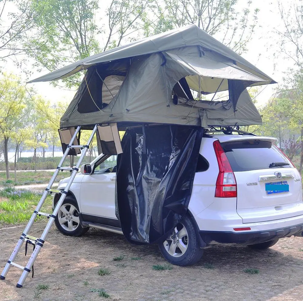 2023 חיצוני הטוב ביותר מכונית אוהל קמפינג קטן מתקפל קמפינג אוהל קרוואן עם נספח
