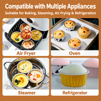 Gobelets jetables en aluminium de qualité alimentaire pour pudding, tartelettes aux œufs, cuisson, barbecue, friteuse à air, contenants en aluminium robustes, vente en gros