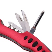 Couteau de survie multifonction HEYI 11 en acier inoxydable, manche antidérapant en acier inoxydable, bord droit, 16 cm de longueur totale