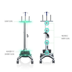 Carrito para bomba de infusión Promax Ma104 1600x570x530mm, carrito médico de altura ajustable para uso hospitalario - Product Image 1