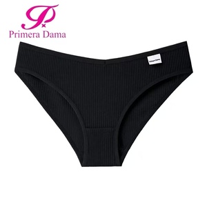 Culottes en coton taille mi-haute à coupe haute pour femmes, sous-vêtements en maille respirante de couleur unie de base par HONGTAI pour adultes - Product Image 1