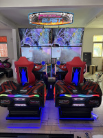 Machine de jeu simulateur de course automobile à monnayeur, 2 joueurs, écrans 55 pouces, jeux de simulation de conduite automobile