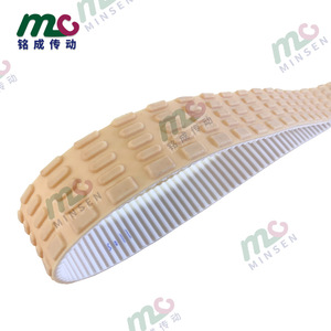 Correa síncrona Minsen Pu con patrón de clavos elípticos para máquina de salchichas - Product Image 1
