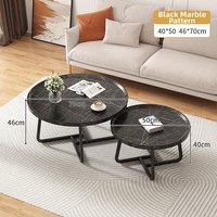 Table basse moderne avec plateau en bois et structure en métal pour salon, durable, facile à nettoyer, avec un design simple de table d'appoint pour canapé