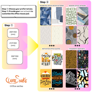 Alfombrilla de ratón de impresión de doble cara personalizada-Alfombrilla de ratón de goma de doble cara | SERPIENTE DE LLAMA - Product Image 2