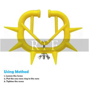 Equipo veterinario crudo a fino, anillo de Nariz de plástico antisucción para ternero, vaca, ganado, destete, parada de ordeño - Product Image 2