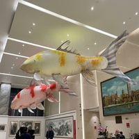RC Bionic Flying Koi Fish Airship 3D Inflatable Floating Drone Remote Control Biomimetic Blimp Electric Air Pump Event